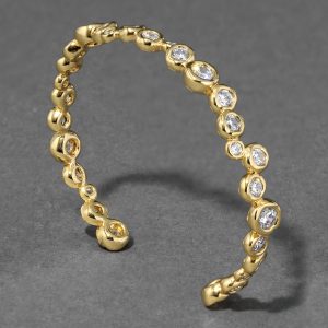Asterales Gold Skinny Cuff Bracelet