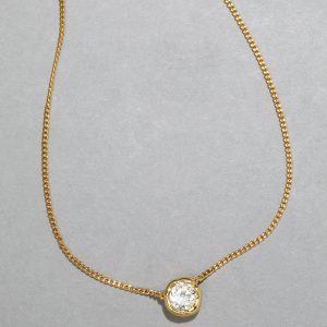 Asterales Gold Solitaire Necklace