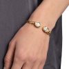 Asterales Crystal Capped Hinge Cuff Bracelet