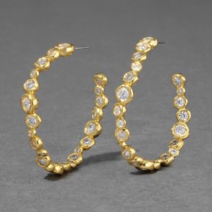 Asterales Gold Large Hoop Earring