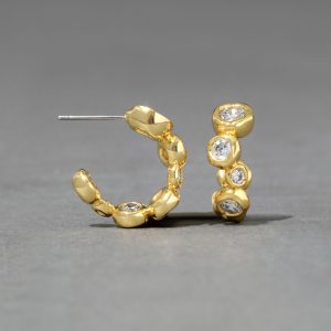 Asterales Gold Small Hoop Earring