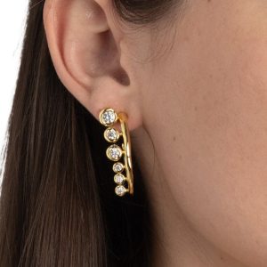 Asterales Modernist Hoop Earring