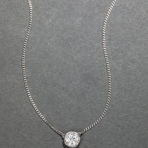 Asterales Silver Solitaire Necklace