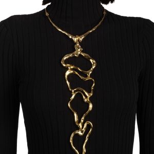 Brut Gold Cascade Collar Necklace