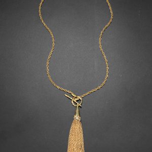 Brut Gold Long Tassel Necklace