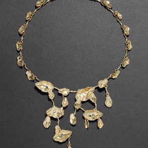 Brut Gold Mosaic Cascade Necklace